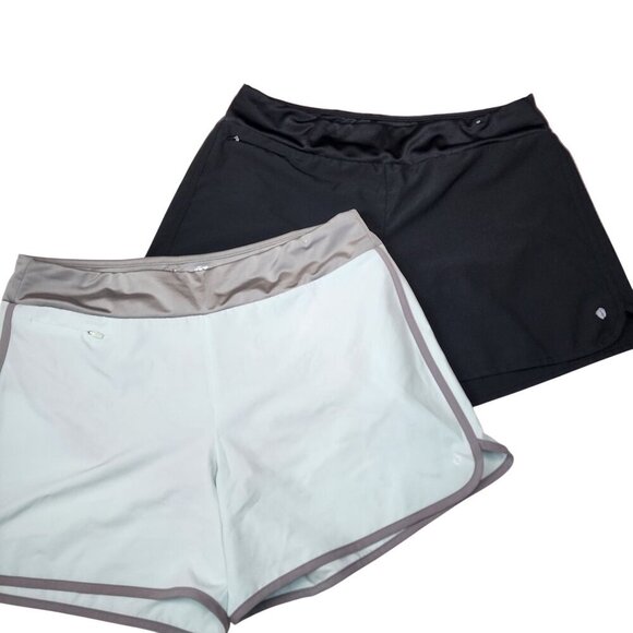 Bundle of 2 women sz XL shorts Black Blue Hang Ten UPF 50 - Picture 1 of 10
